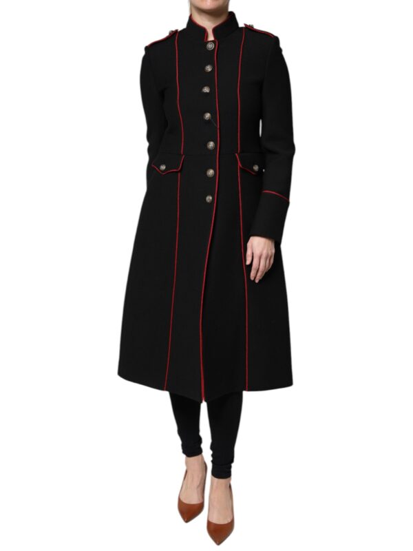 Dolce & Gabbana Black Single Breasted Trench Coat Jacket