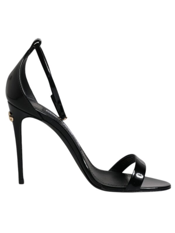 Dolce & Gabbana Black KEIRA Heels Ankle Strap Sandals Shoes