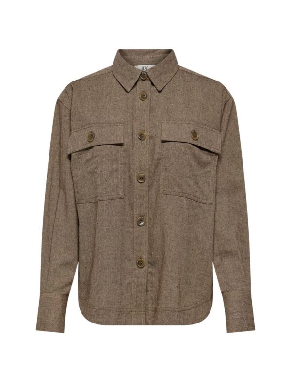 Jacqueline De Yong Beige Recycled Cotton Shirt