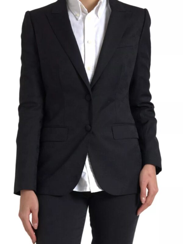 Dolce & Gabbana Black Long Sleeve Coat Blazer Jacket