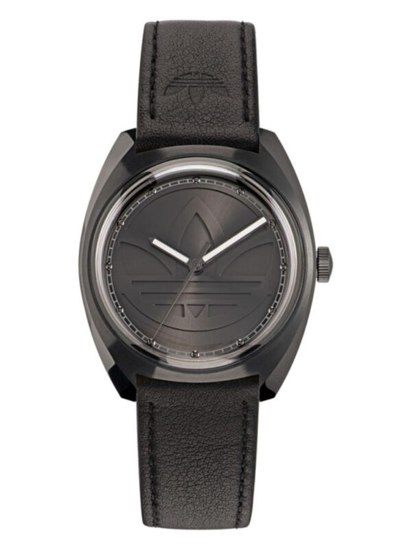 Adidas Black Leather Watch