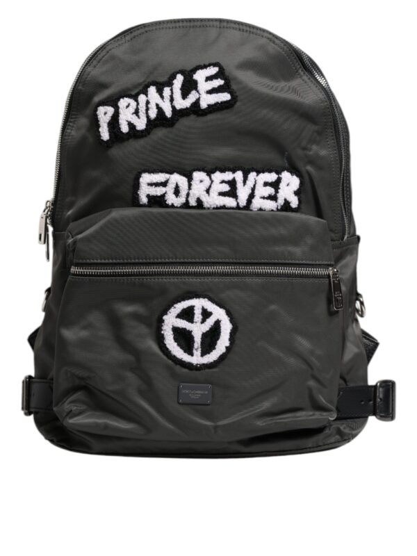 Dolce & Gabbana Gray Nylon Prince Forever School Travel Backpack Bag