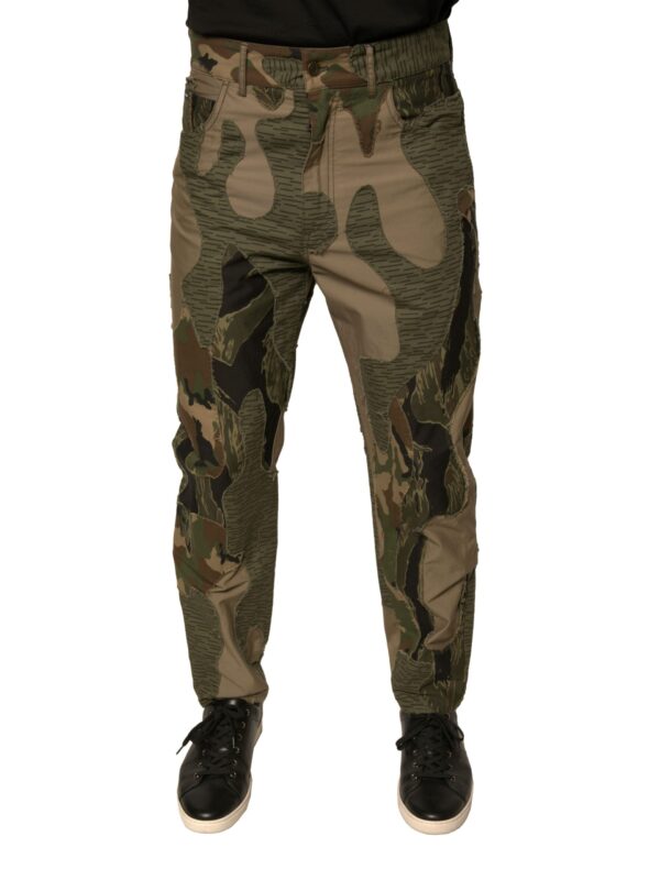 Dolce & Gabbana Multicolor Camouflage Cotton Pants