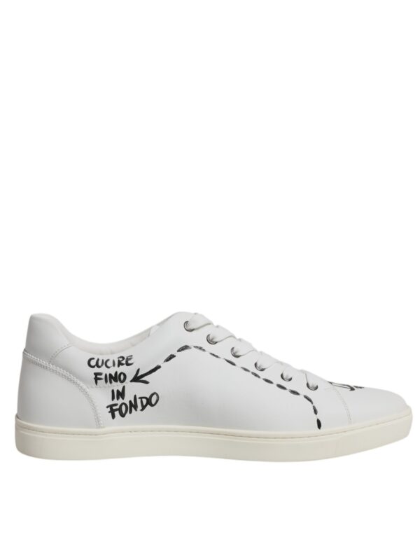Dolce & Gabbana White Leather Milano Low Top Sneakers Shoes