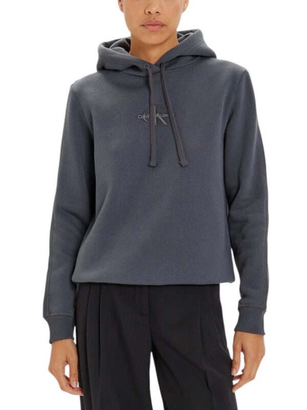 Calvin Klein Jeans Gray Cotton Hoody