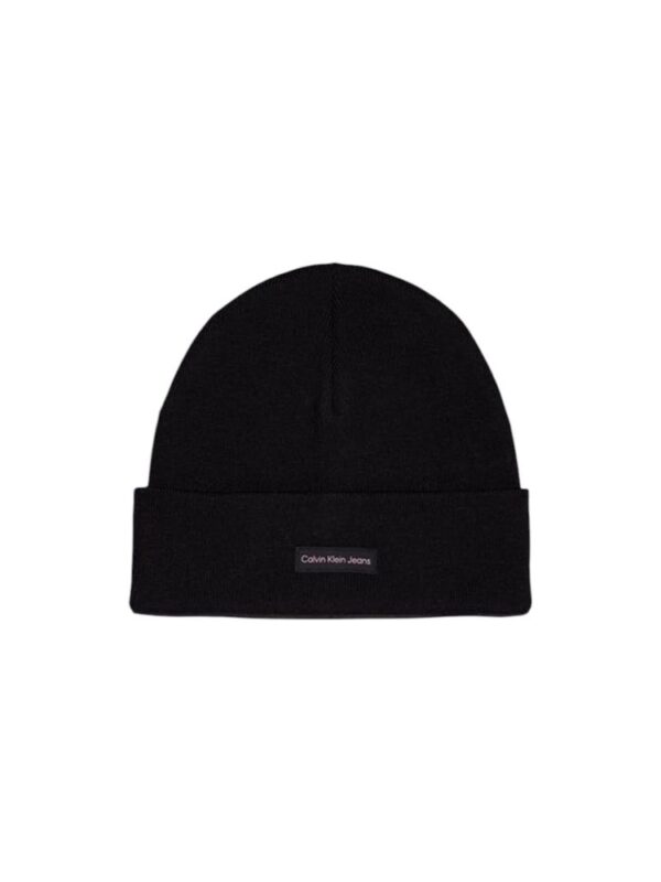 Calvin Klein Jeans Black Recycled Polyester Caps Baseball Hat