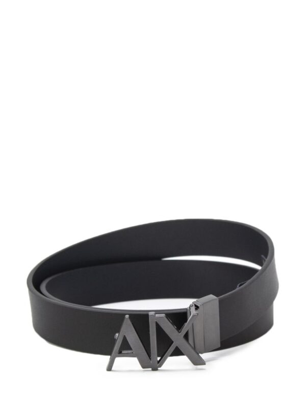 Armani Exchange Black Leather Belt