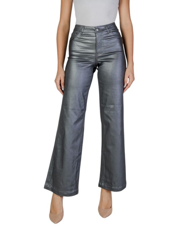 Jacqueline De Yong Silver Viscose Pant