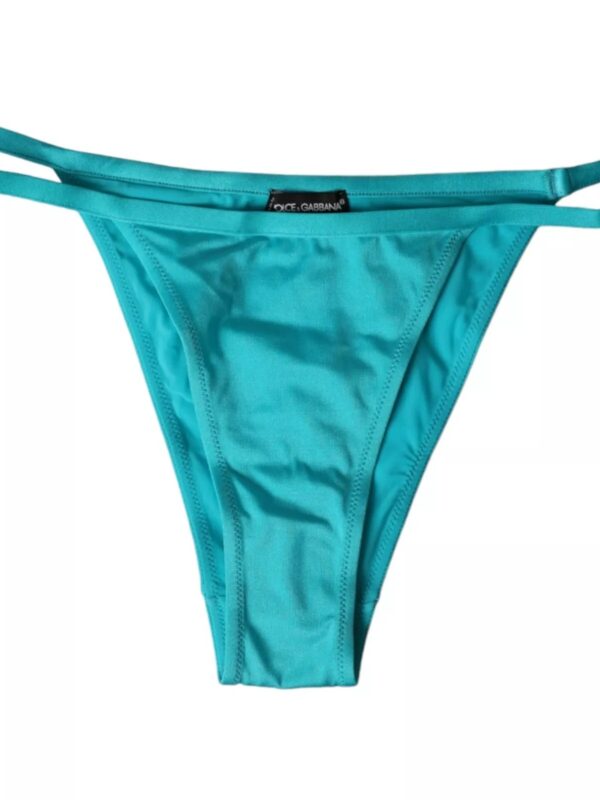 Dolce & Gabbana Blue Green Nylon Beachwear Swimwear Bottom Bikini