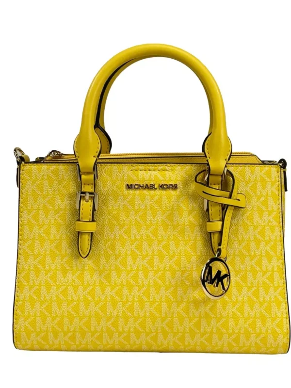 Michael Kors Charlotte 3 in 1 Satchel Bag Crossbody Golden Yellow