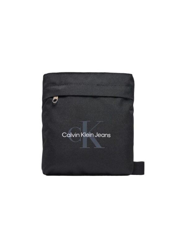 Calvin Klein Jeans Black Recycled Polyester Messenger Bag