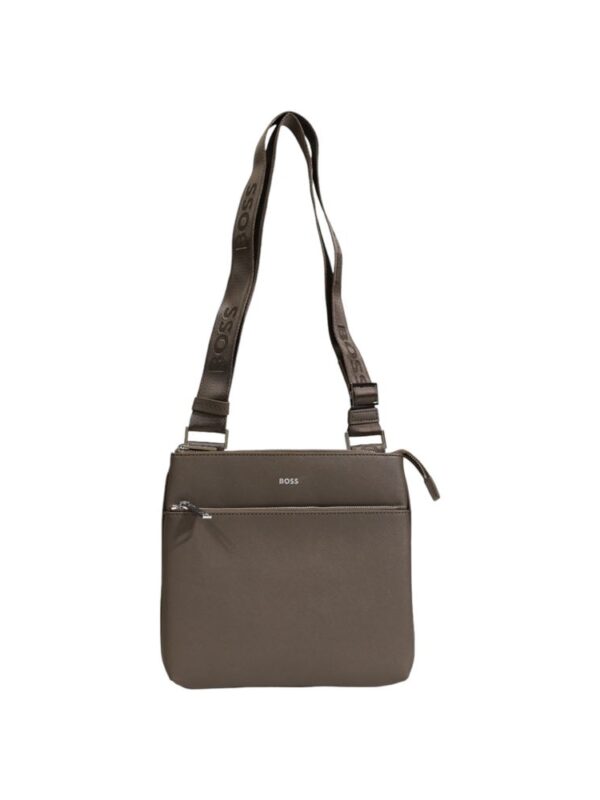 Hugo Boss Green Leather Messenger Bag