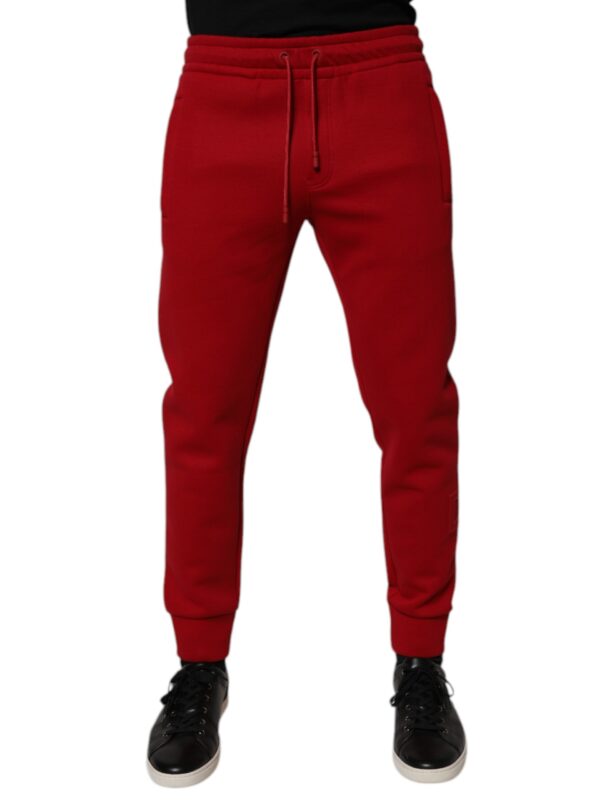 Dolce & Gabbana Red Cotton Jogger Jogging Pants