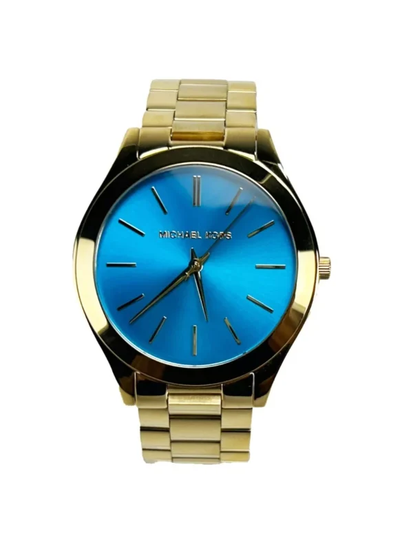 Michael Kors Slim Runway Stainless Steel Watch MK3265 Blue Gold