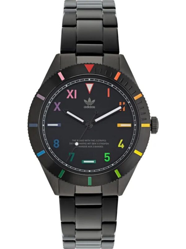 Adidas Black Stainless Steel Watch