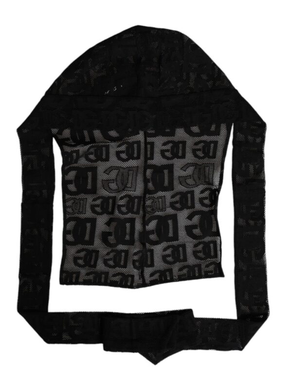 Dolce & Gabbana Black Logo Mesh Whole Head Wrap Hat