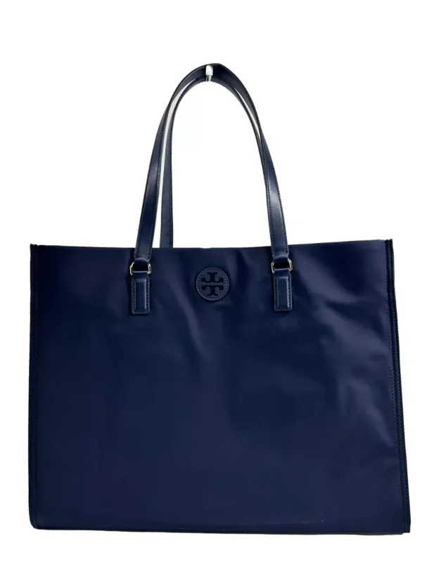 Tory Burch Navy Ella Large Nylon Tote Bag Purse 136144