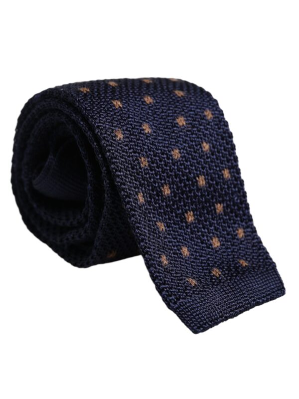 Dolce & Gabbana Blue Polka Dot Silk Adjustable Necktie Tie
