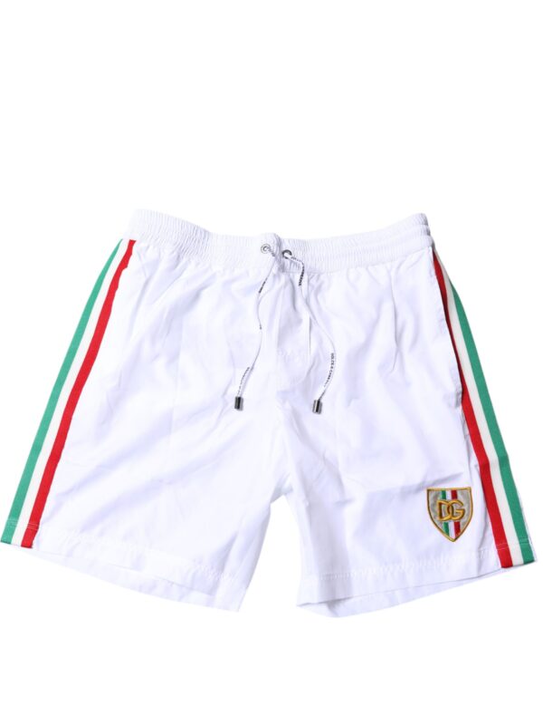 Dolce & Gabbana White Stripes Beachwear Shorts 2 Pc Swimwear