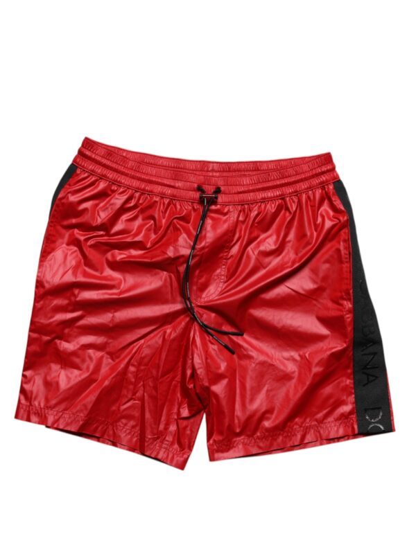 Dolce & Gabbana Red Polyester Beachwear Shorts 2Pc Swimwear