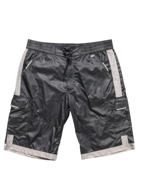 Dolce & Gabbana Gray Polyester Beachwear Swim Shorts Swimwear