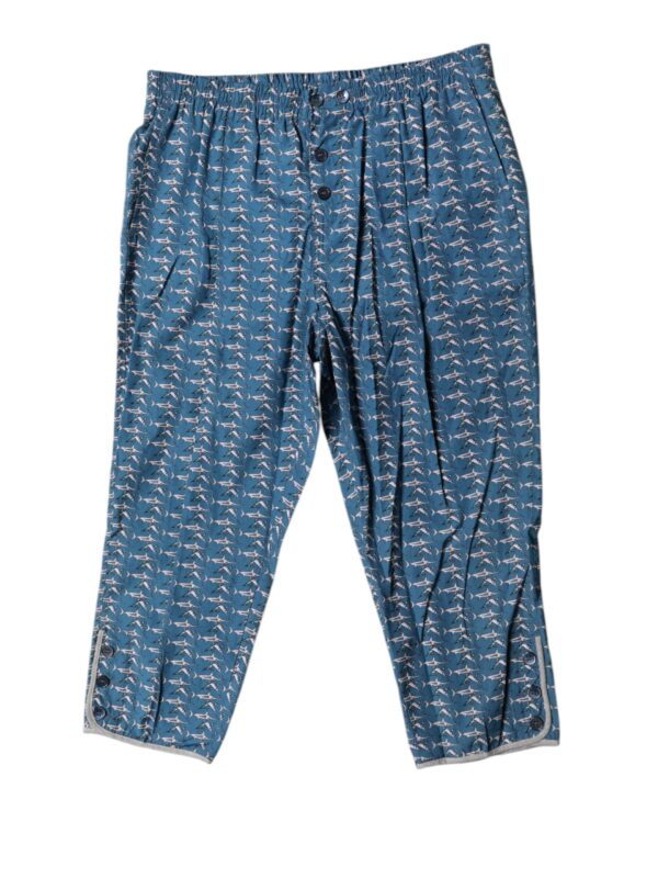 Dolce & Gabbana Blue Shark Print Cropped Beachwear Swimwear