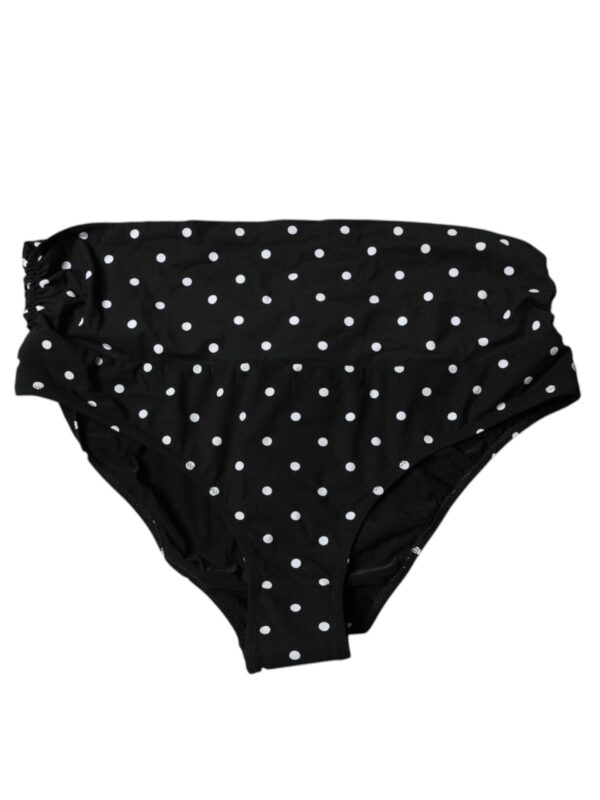 Dolce & Gabbana Black Polka Dot Swimsuit Bikini Bottom Swimwear