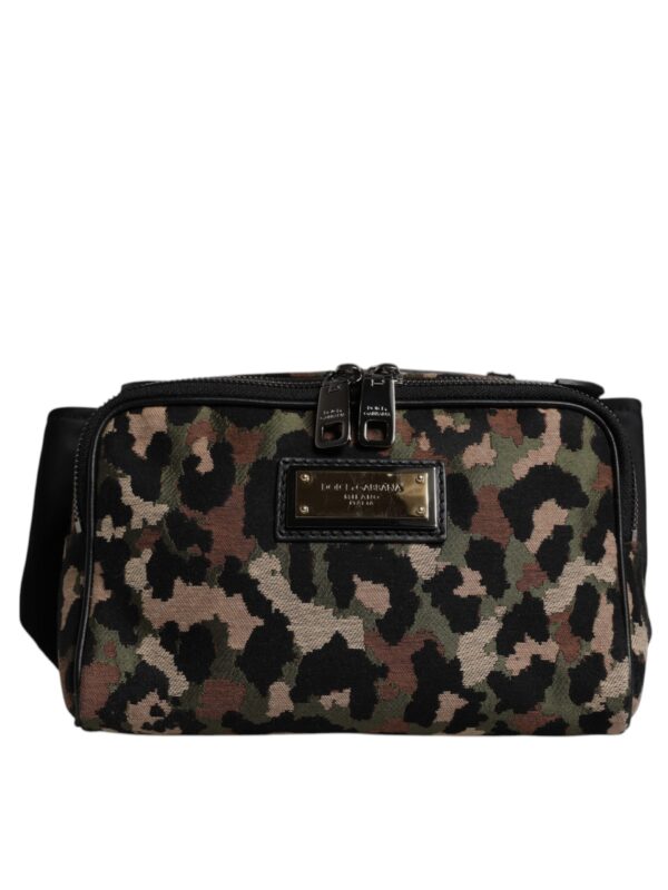 Dolce & Gabbana Multicolor Leopard DG Logo Belt Waist Fanny Pack Bag