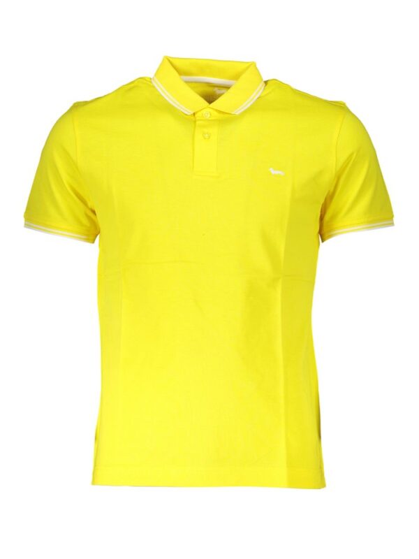 Harmont & Blaine Elegant Yellow Cotton Polo with Contrast Details