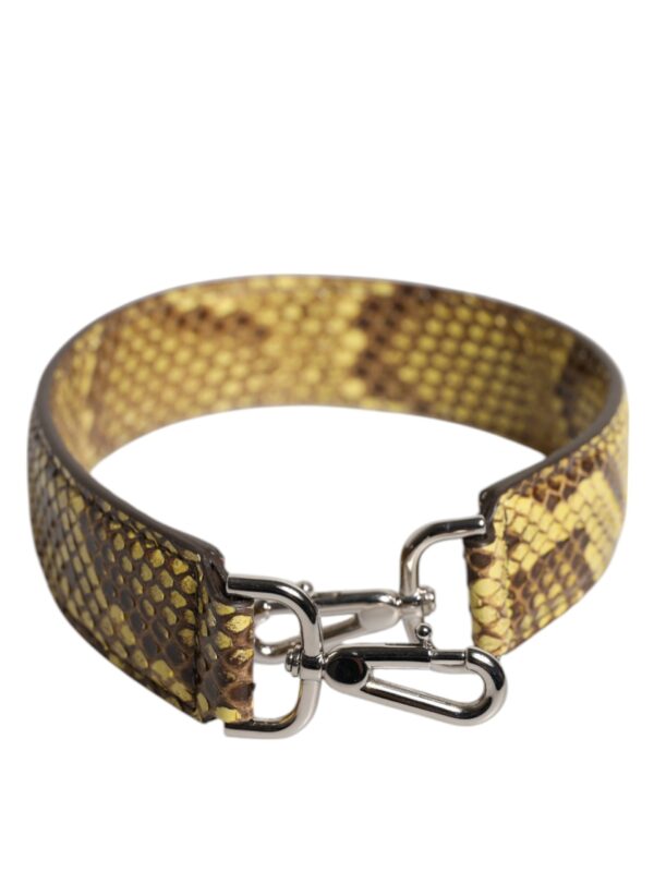 Dolce & Gabbana Yellow Exotic Leather Bag Shoulder Strap