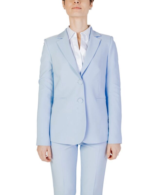 Sandro Ferrone Blue Polyester Blazer