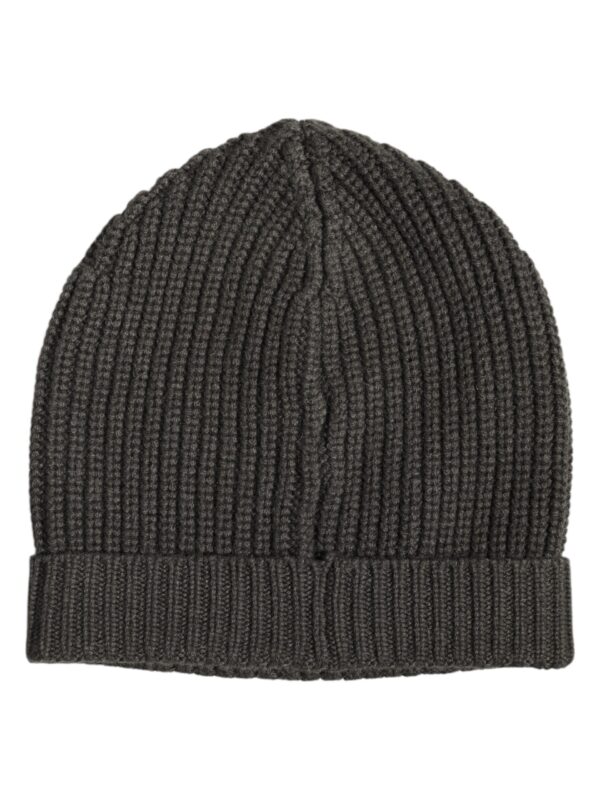 Dolce & Gabbana Dark Gray Cashmere Knit Winter Beanie Hat