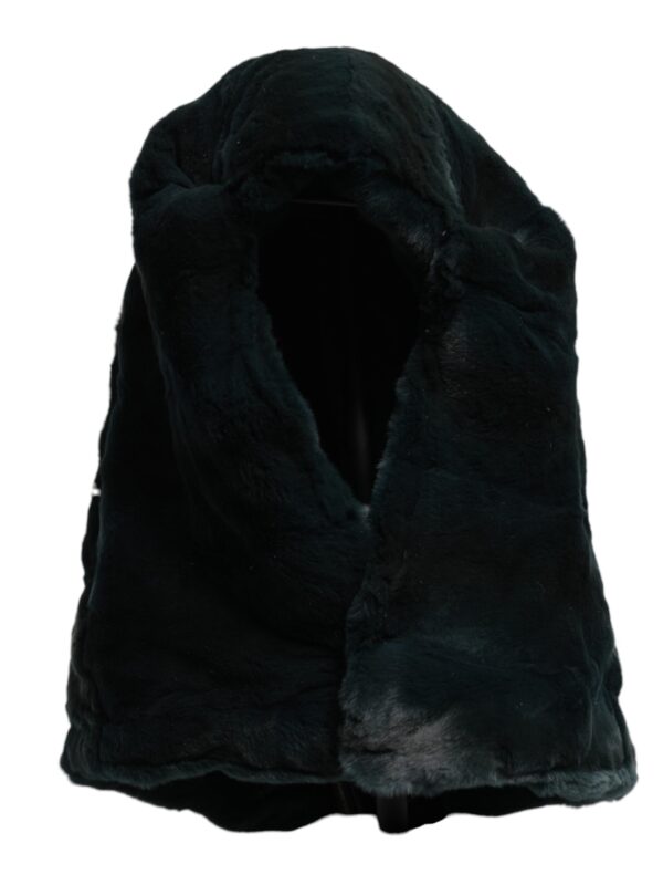 Dolce & Gabbana Black Weasel Fur Womens Beanie Hat