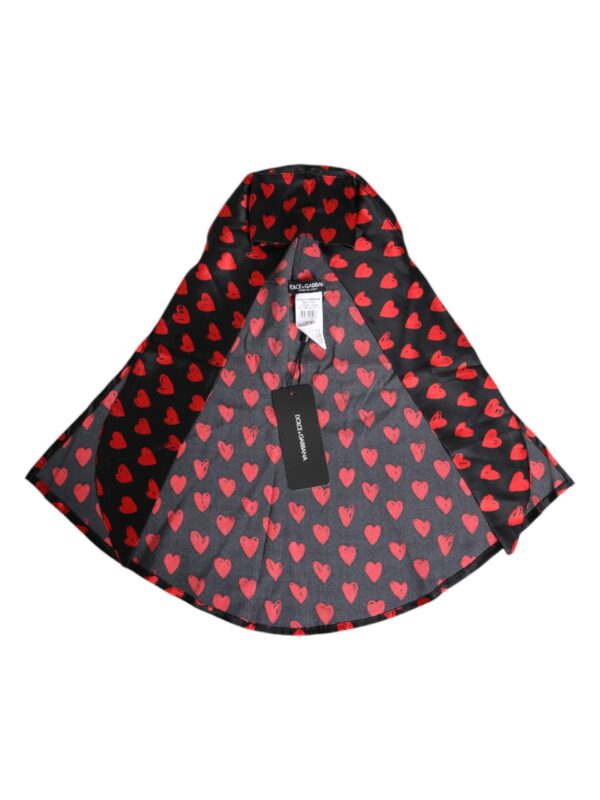 Dolce & Gabbana Black Red Hearts Polyester Hat