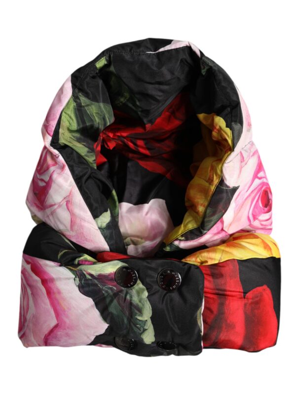 Dolce & Gabbana Black Floral Print Whole Head Wrap Hat
