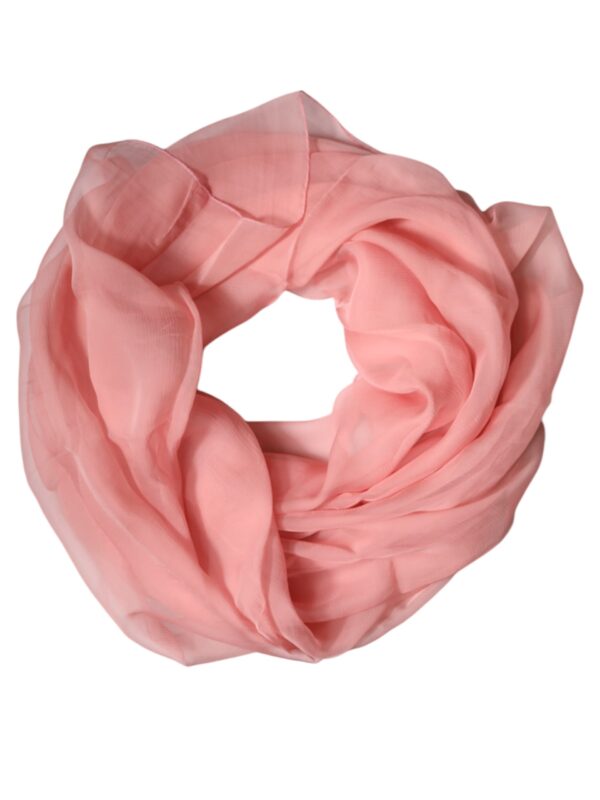 Dolce & Gabbana Pink Silk Rectangle Women Wrap Shawl Scarf