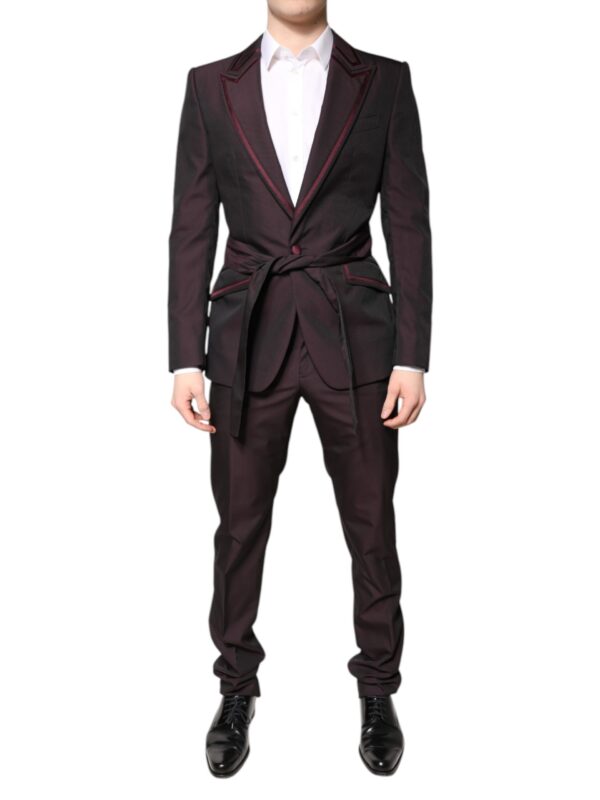Dolce & Gabbana Maroon Single Breasted Formal 2 Piece Suit