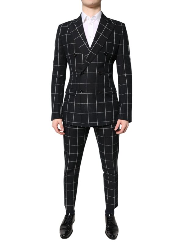 Dolce & Gabbana Black TAORMINA Double Breasted 2 Piece Suit