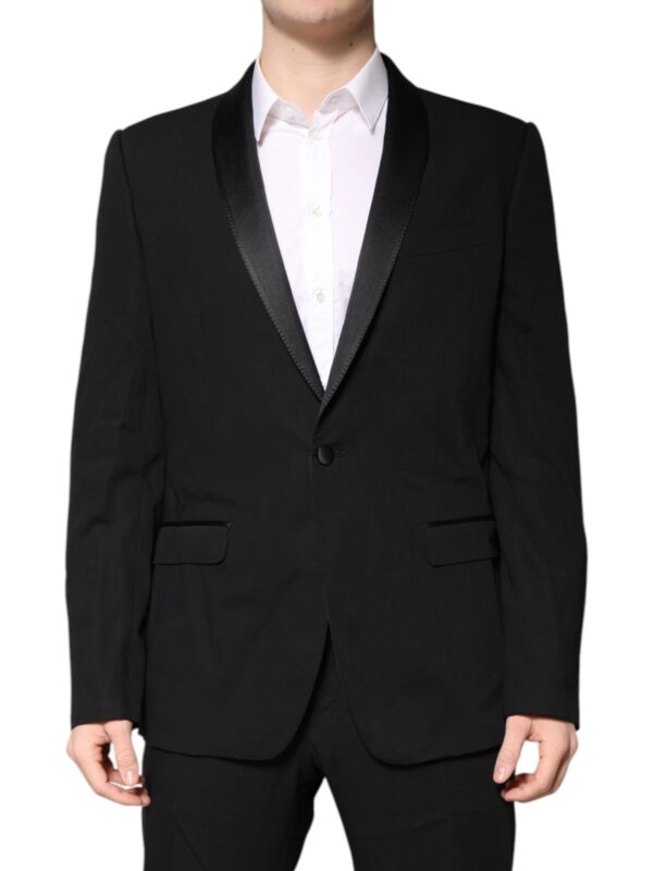 Dolce & Gabbana Black Wool Single Breasted 2 Piece Suit
