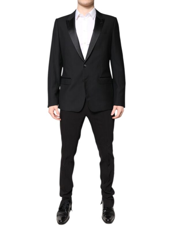 Dolce & Gabbana Black Wool Single Breasted 2 Piece Suit