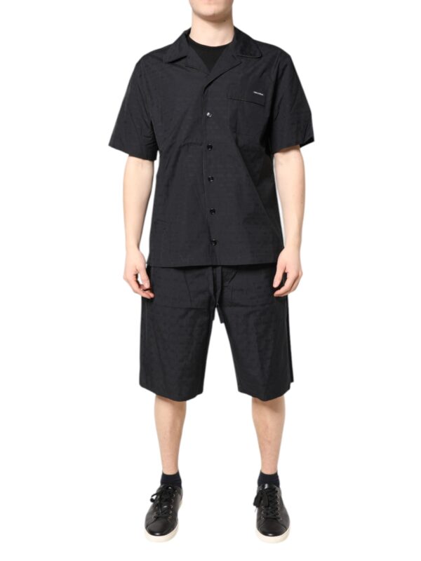 Dolce & Gabbana Black Cotton Men Pajama Set Sleepwear