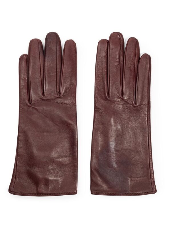 Dolce & Gabbana Burgundy Leather Glove