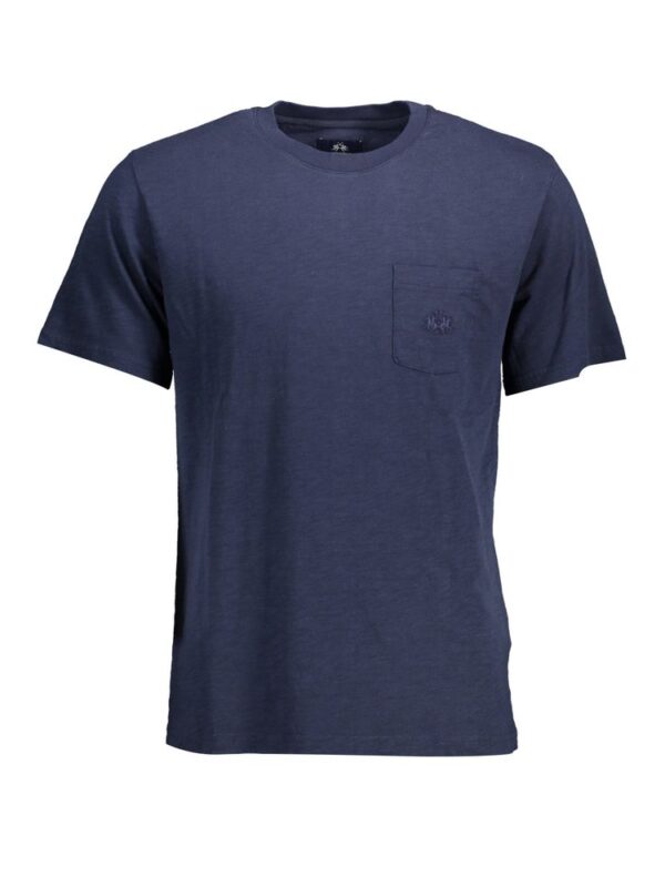 La Martina Blue Cotton Men T-Shirt