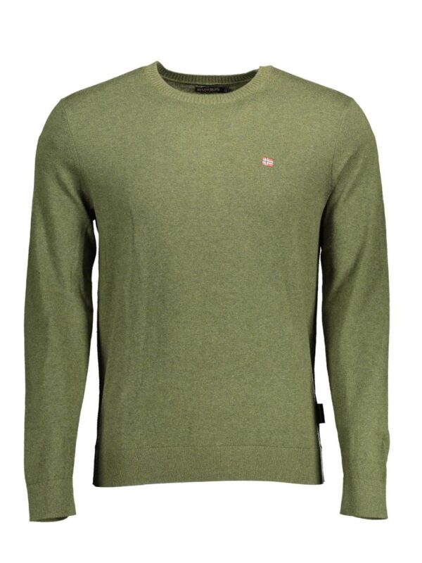 Napapijri Green Cotton Men Sweater