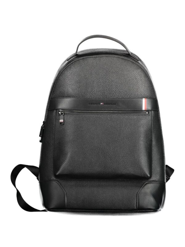 Tommy Hilfiger Black Polyethylene Men Backpack