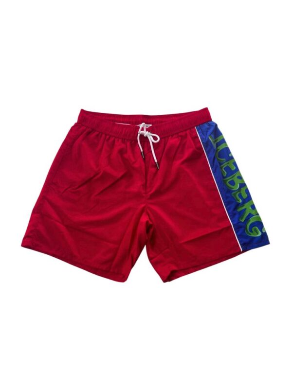 Iceberg Red Polyester Men Swim Short