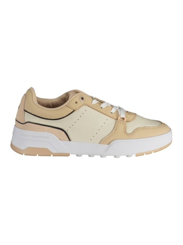 Tommy Hilfiger Beige Leather Women Sneaker