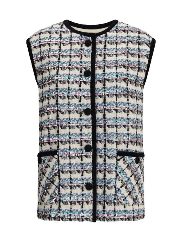 Valentino Tweed Vest with sequins