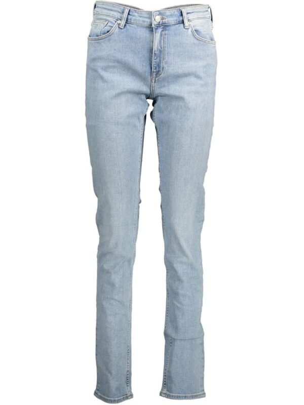 Gant Light Blue Cotton Women Jeans