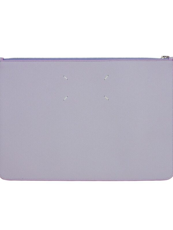 Maison Margiela Purple Calfskin Clutch Bag